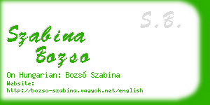 szabina bozso business card